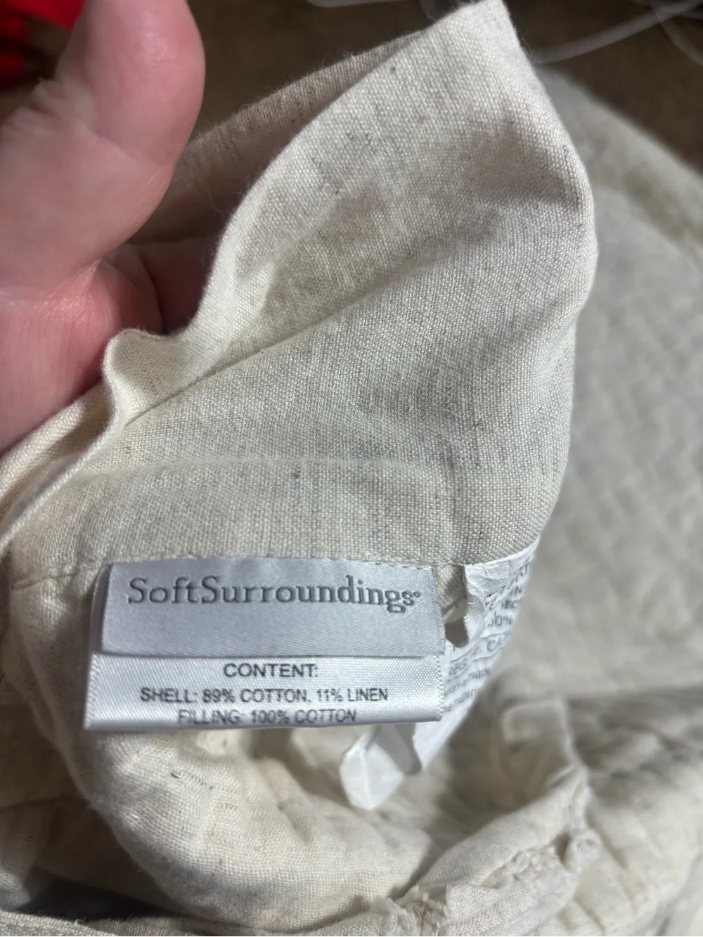 Soft surroundings twin size lightweight quilt linen blend boho paisley